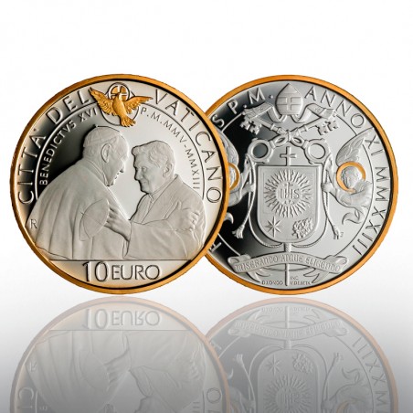 (29-12-2023) MONETA 10 EURO AG E AU STRAORDINARIA (FS) 2023 - BENEDETTO XVI