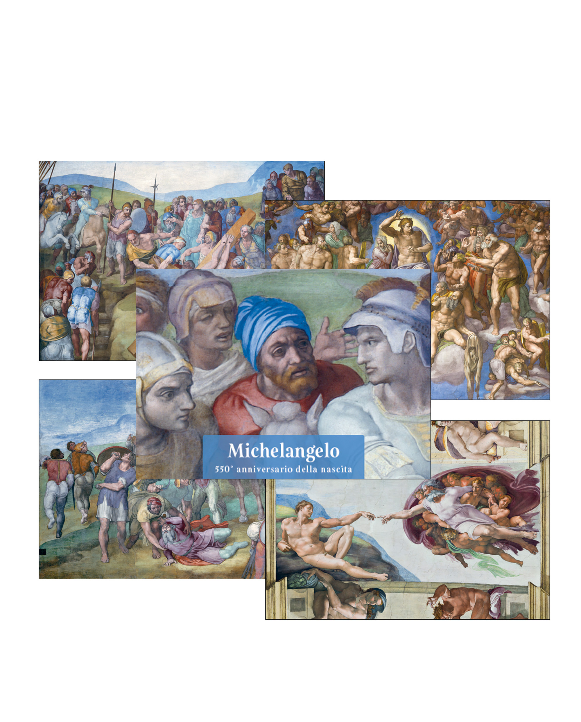 Cartoline Postali 550° nascita Michelangelo