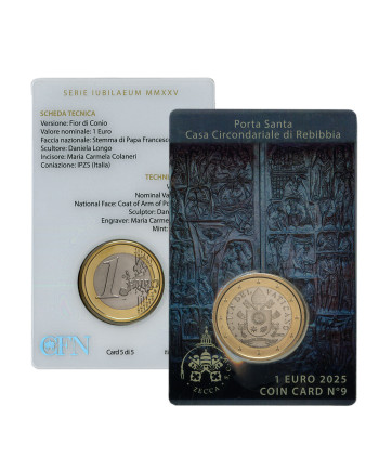 Serie di Coin Card 2025 con moneta da 1 euro Le Porte Sante