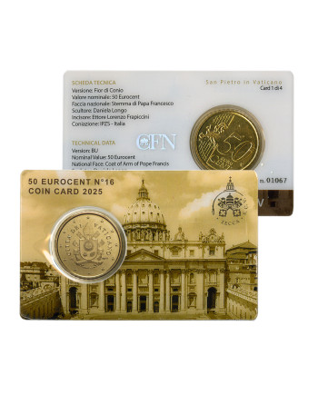 Coin Card 0,50 euro Basiliche Papali di Roma