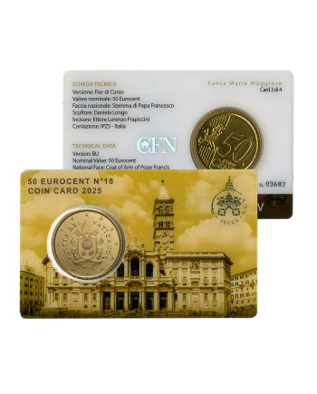 Coin Card 0,50 euro Basiliche Papali di Roma