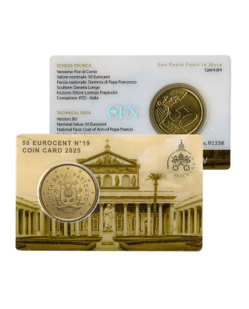 Coin Card 0,50 euro Basiliche Papali di Roma