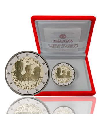 2 euro coin 2024 proof 150th birth of Guglielmo Marconi