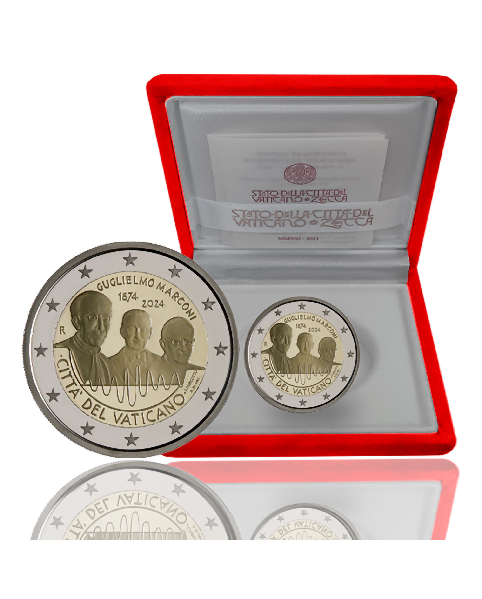 2 euro coin 2024 proof 150th birth of Guglielmo Marconi