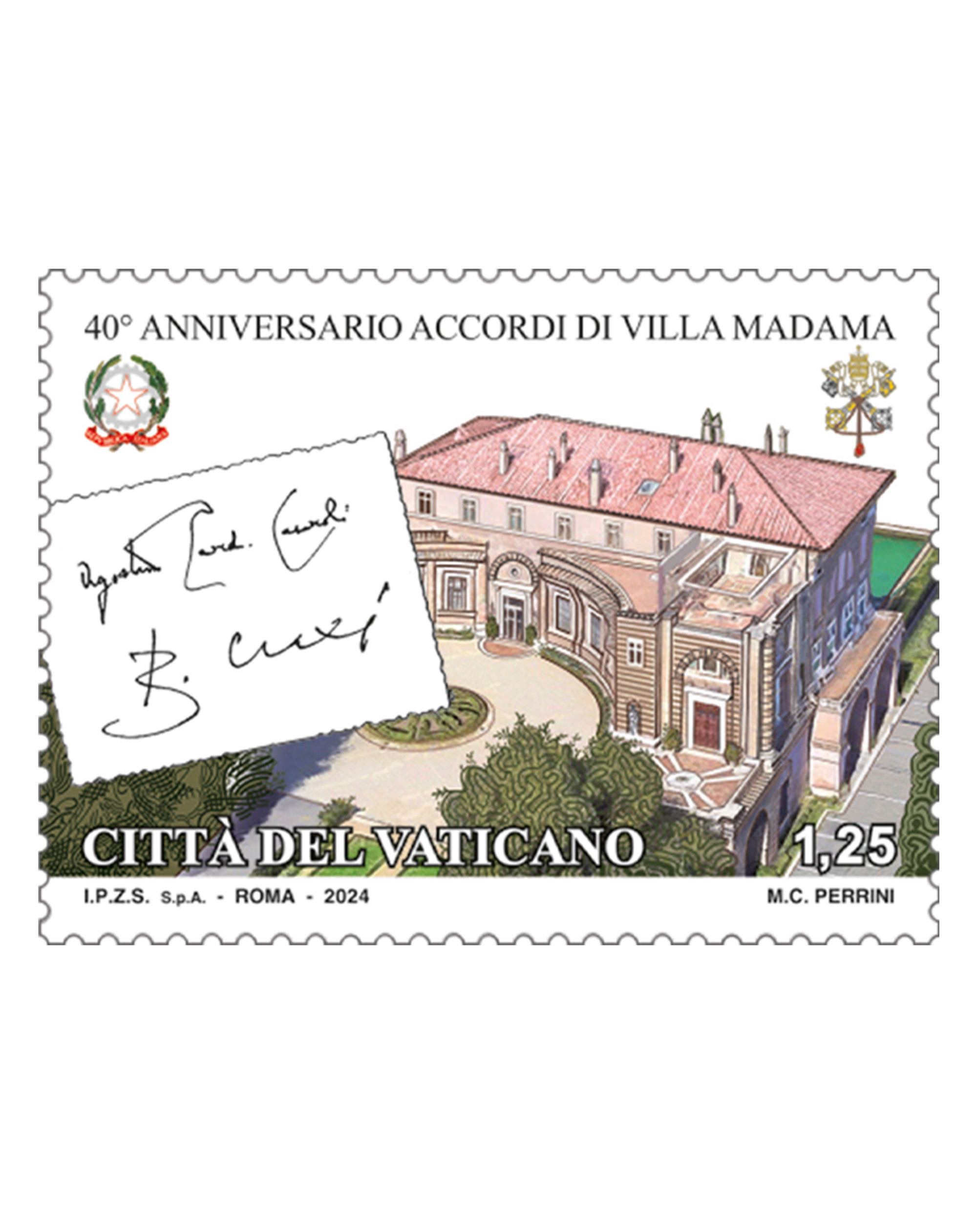 40th Anniversary of the Villa Madama Agreements - €1.25 