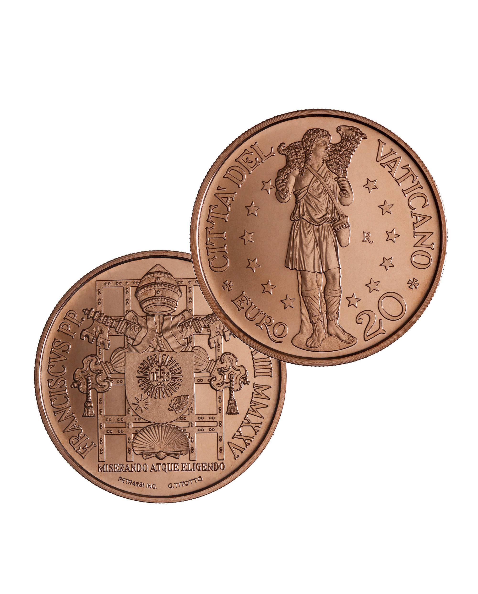 20 euro copper coin 2025 BU The Good Shepherd