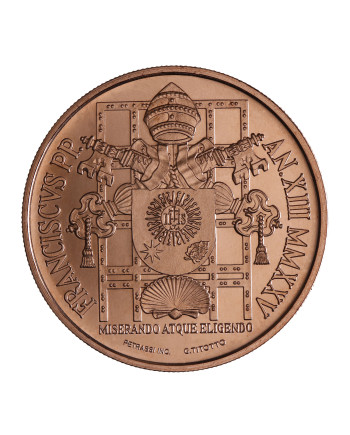 20 euro rame 2025 FDC Buon Pastore 