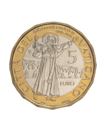 Serie divisionale 2025 FDC con moneta bimetallica da 5 euro 