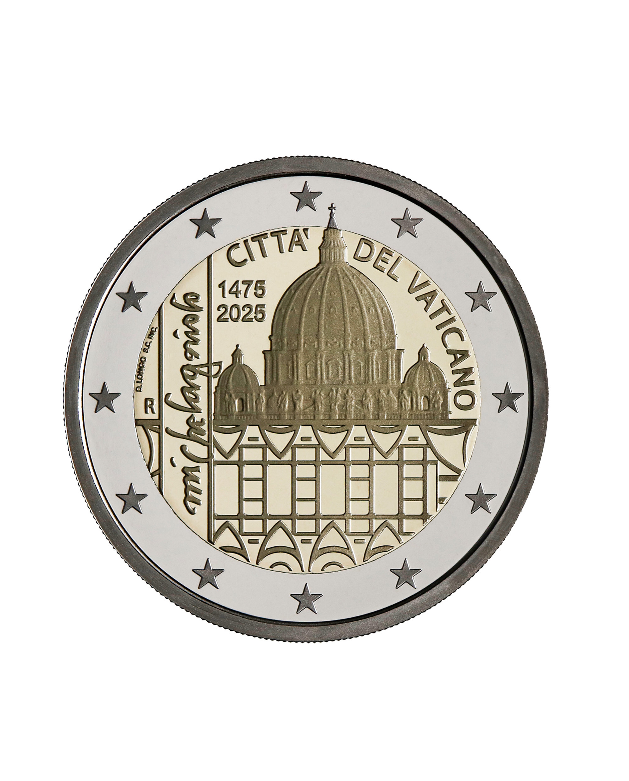 2 euro proof 2025 550° anniversario nascita di Michelangelo