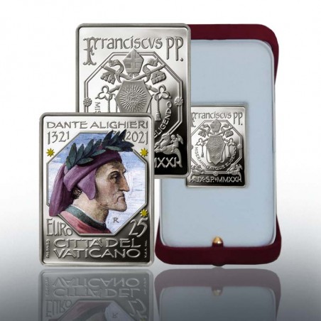 (26-10-2021) 25 Euro silver colour coin - Seventh Centenary of the death of Dante Alighieri