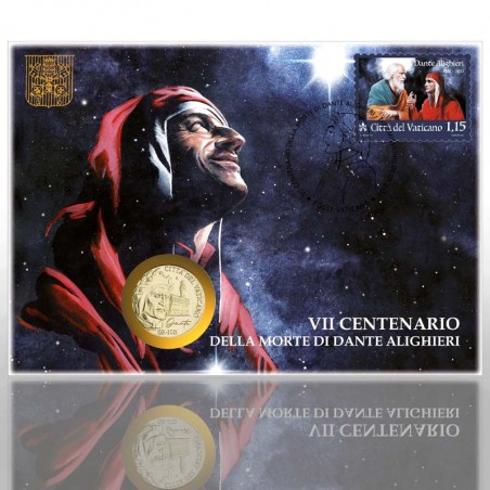 (06-12-2021) BUSTA FILATELICO-NUMISMATICA 2021 (VII Centenario della morte di Dante Alighieri)